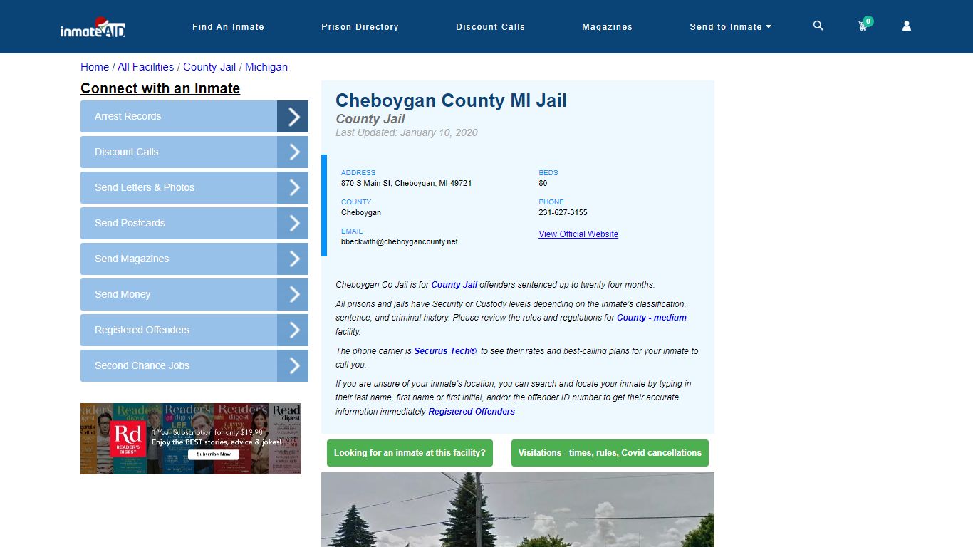 Cheboygan County MI Jail - Inmate Locator - Cheboygan, MI